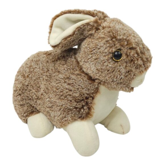 Kellytoy Rabbit 10" Plush Brown Realistic Sparkle Eyes Pink Nose Soft Stuffed To - Picture 2 of 12